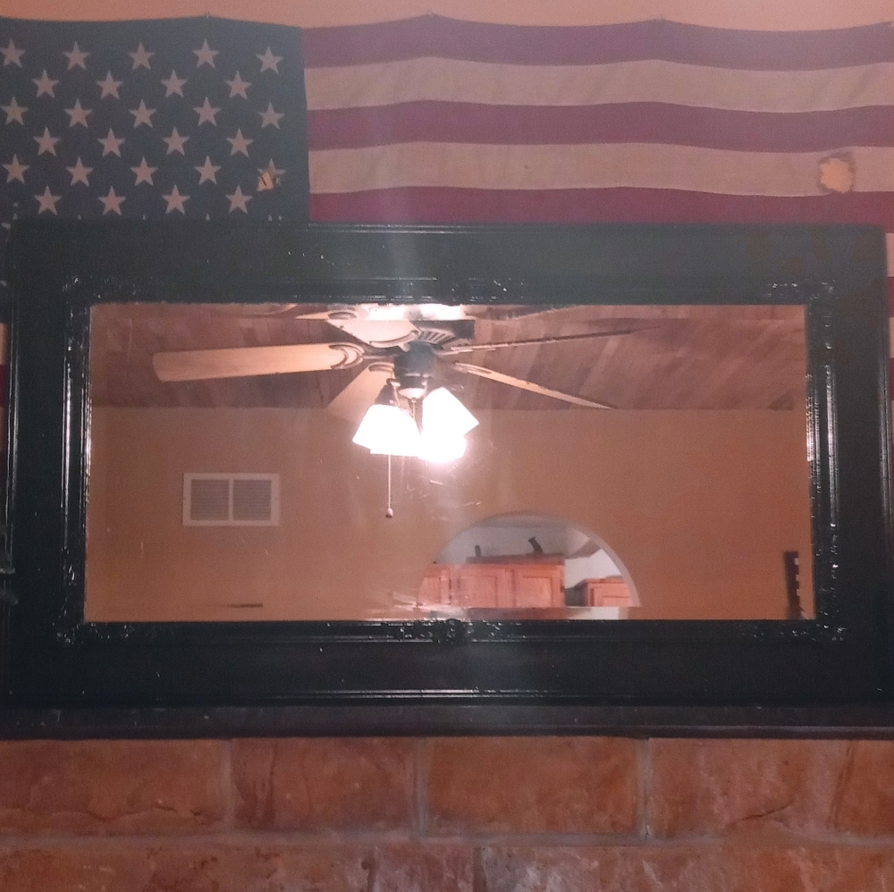 antique wood mirror